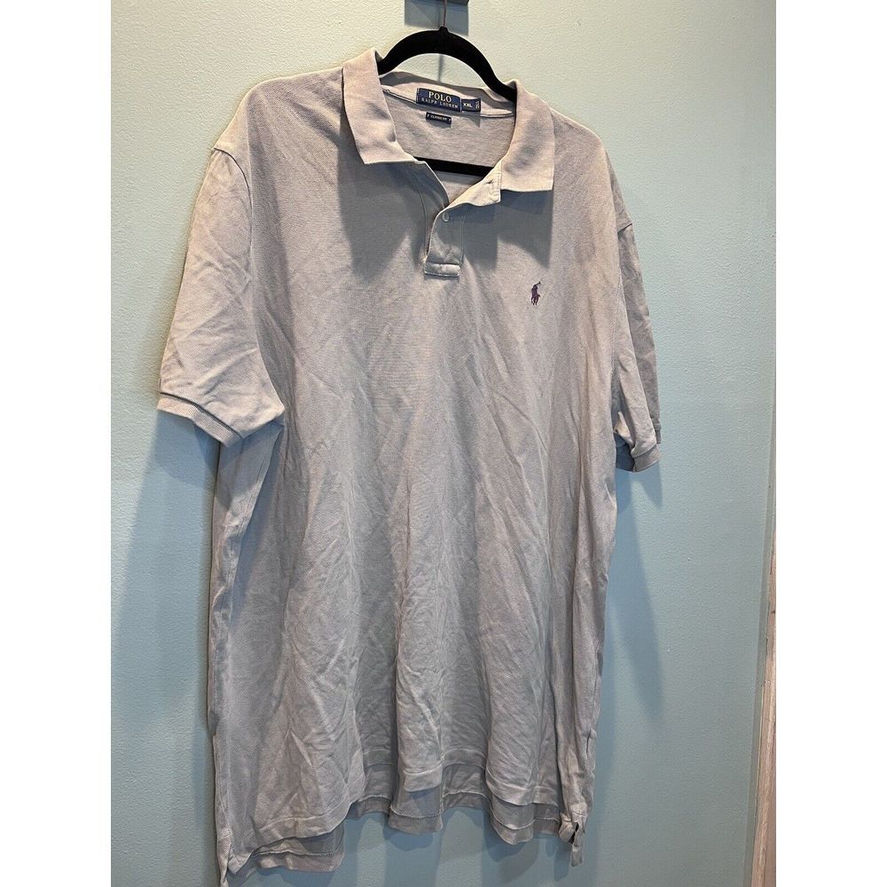 Polo Ralph Lauren Short Sleeve Gray Polo Shirt Size 2XL Classic Fit